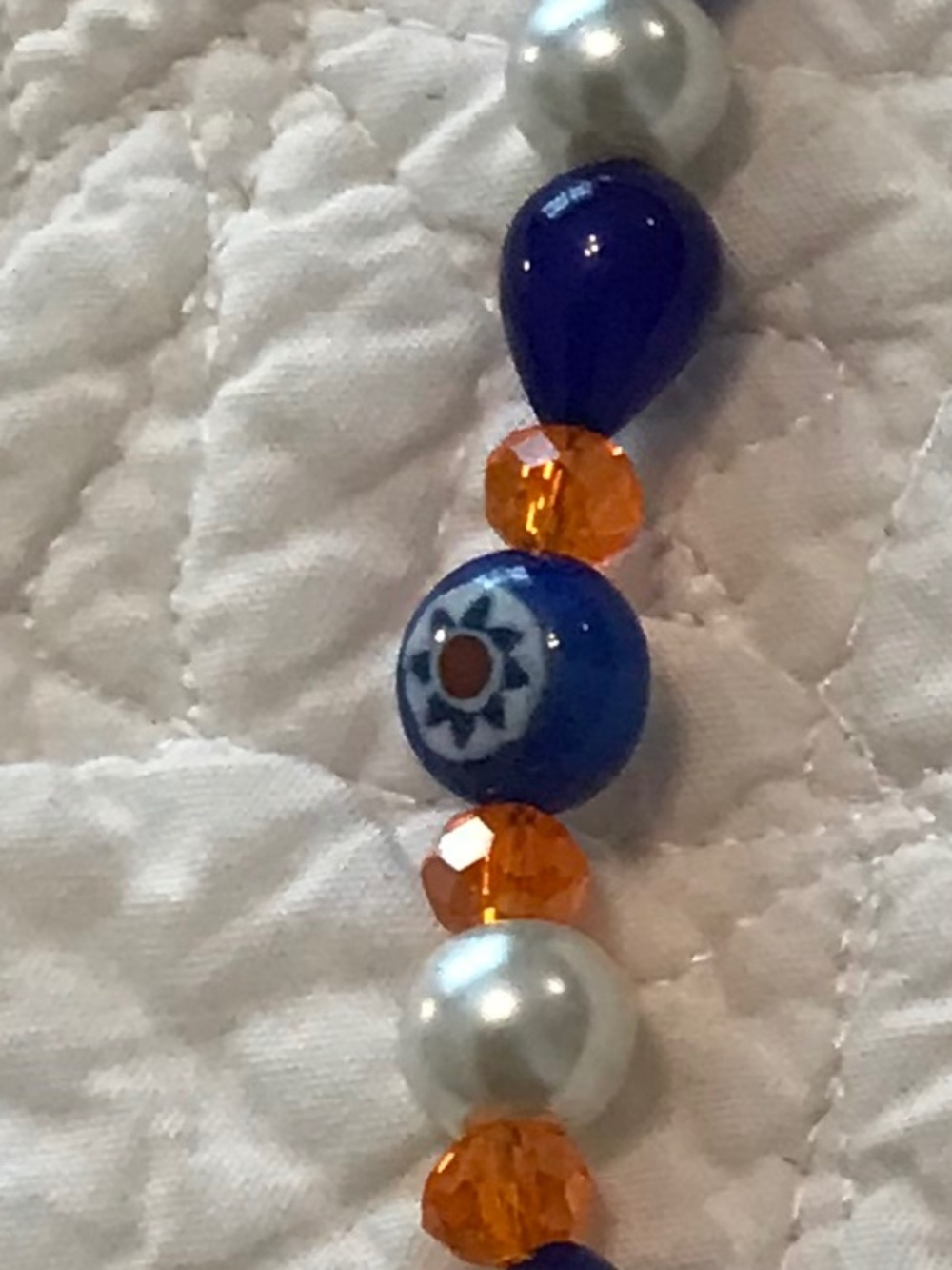 The Orange and the Blue: Artisan necklace - Picture 8 of 8